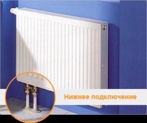 Радиаторы керми с нижним подключением